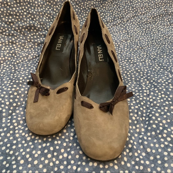 Van Eli, soft suede wedge, Brown, W 7 - Picture 5 of 6
